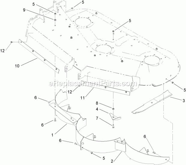 Toro 74167TE (240000001-240999999) Z153 Z Master, With 132cm Sfs Side Discharge Mower, 2004 Recycler Assembly Diagram