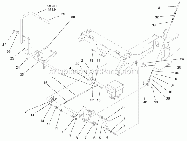 Toro 74172 (990001-991999) (1999) Z150 Z Master, With 52-in. Sfs Side Discharge Mower,990001-99 Motion Control System Assembly Diagram