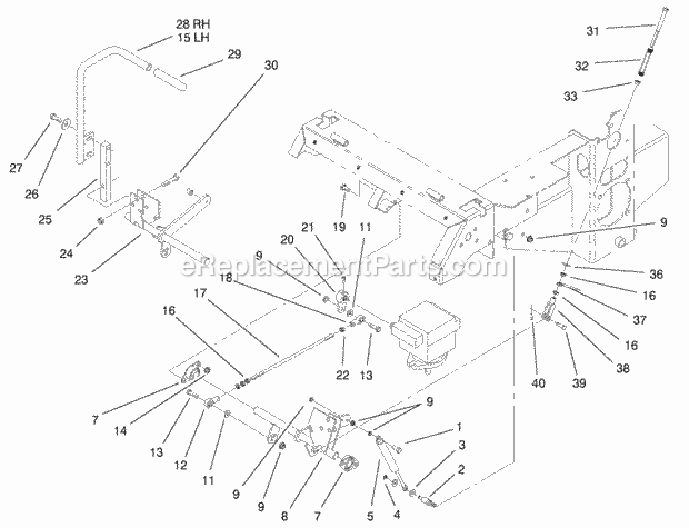 Toro 74174 (200000001-200999999) Z153 Z Master, With 52-in. Sfs Side Discharge Mower, 2000 Motion Control System Assembly Diagram