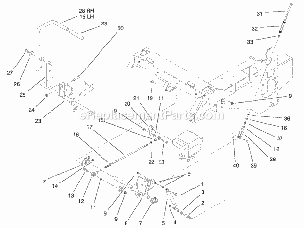 Toro 74175 (200000001-200999999) Z153 Z Master, With 52-in. Sfs Side Discharge Mower, 2000 Motion Control System Assembly Diagram