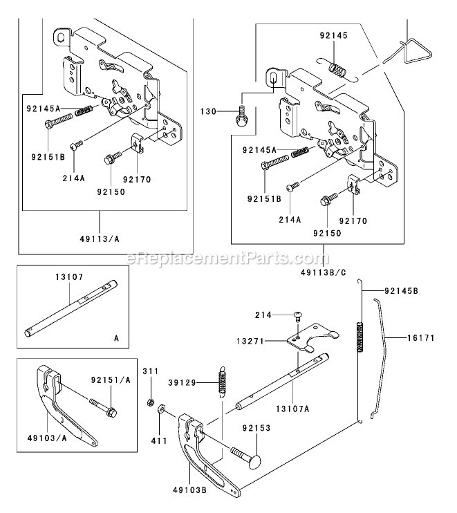 Toro 74198 (220000001-220000326)(2002) Z153 Z Master, With 52-Inch Sfs Side Discharge Mower Control-Equipment Assembly Diagram