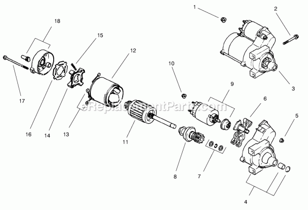 Toro 74202 (990001-994000) (1999) Z253 Z Master, With 52-in. Sfs Side Discharge Mower Group 7-Starting System (Ch22s 76513 Kohler) Diagram