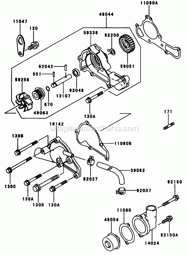 Toro 74212 (990001-991000) (1999) Z252l Z Master, With 62-in. Sfs Side Discharge Mower Cooling-Equipment-Kawasaki Fd661d S03 Diagram