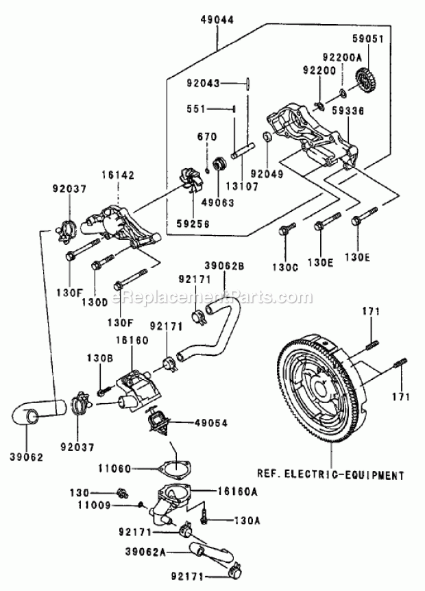 Toro 74214 (210000001-210999999) Z287l Z Master, With 72-in. Sfs Side Discharge Mower, 2001 Cooling Equipment (Kawasaki Fd750d-As03) Diagram