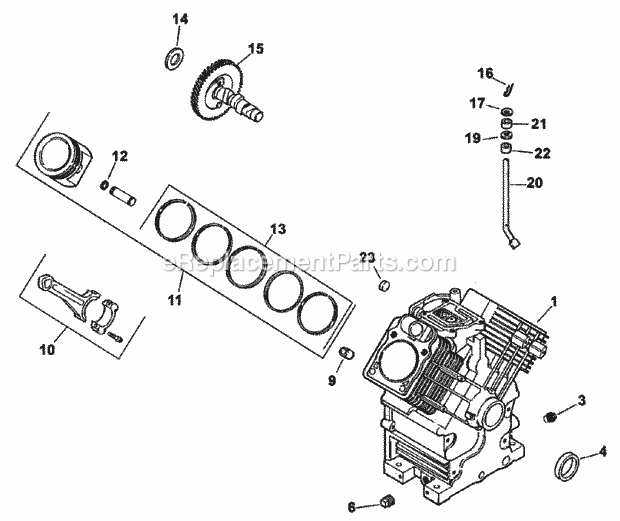 Toro 74218 (200000001-200999999) Z256 Z Master, With 62-in. Sfs Side Discharge Mower, 2000 Group 2-Crankcase (Ch26s 78511 Kohler) Diagram