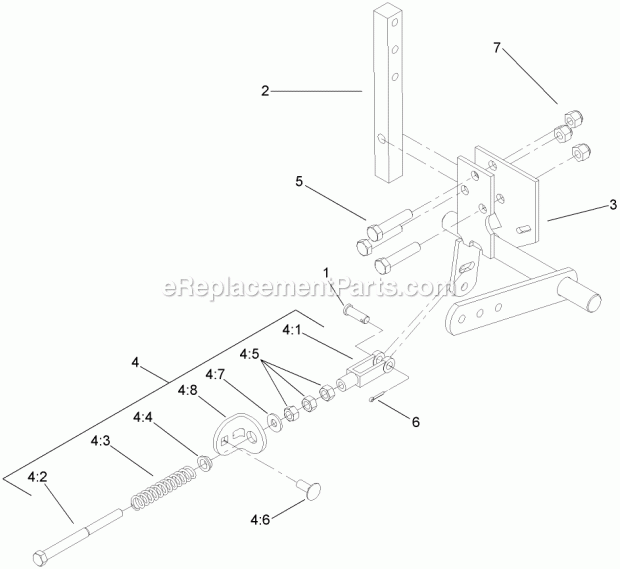 Toro 74238CP (280000001-280999999) Z500 Z Master, With 60in 7-gauge Side Discharge Mower, 2008 Lh Motion Control Assembly No. 109-3906 Diagram