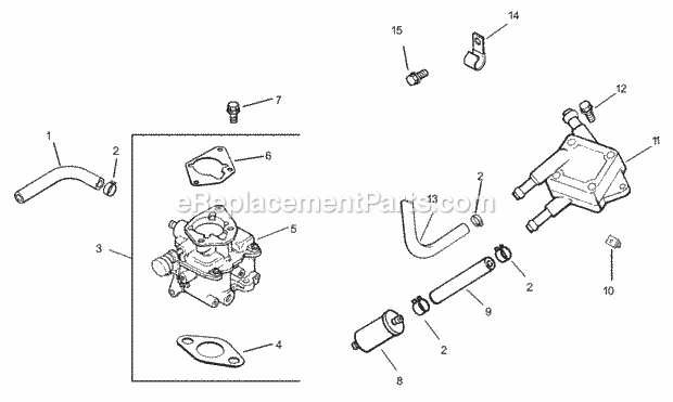 Toro 74247 (240000001-240999999) Z557 Z Master, With 72in Turbo Force Side Discharge Mower, 2004 Group 8-Fuel System Assembly Kohler Ch740-0007 Diagram