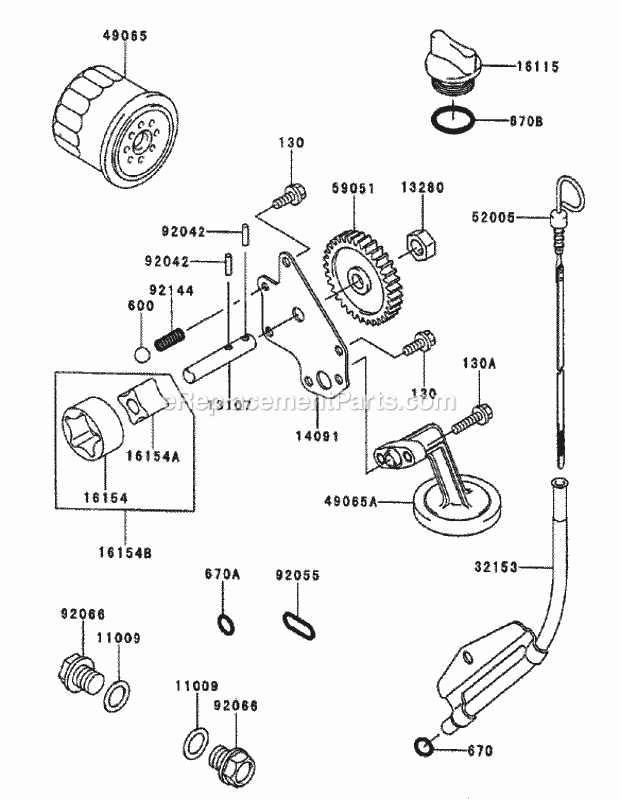 Toro 74251 (240000001-240999999) Z587l Z Master, With 60in Turbo Force Side Discharge Mower, 2004 Lubrication Equipment Assembly Kawasaki Fd750d-As03 Diagram