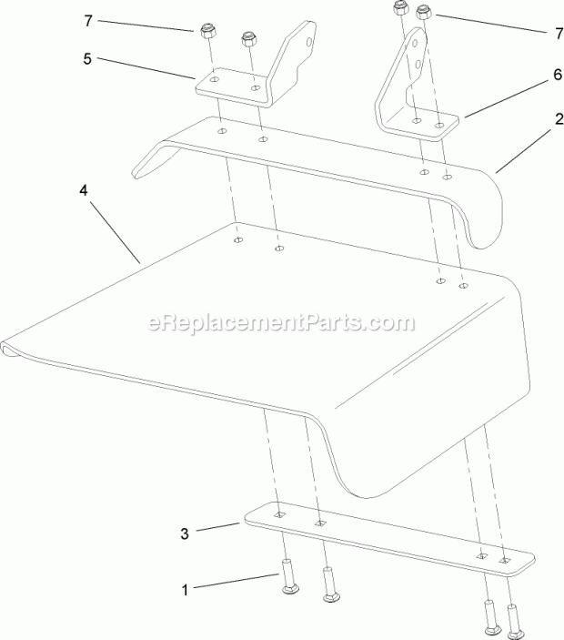 Toro 74253 (270000001-270999999) Z589 Z Master, With 60in Turbo Force Side Discharge Mower, 2007 Rubber Deflector Assembly No. 108-2792 Diagram