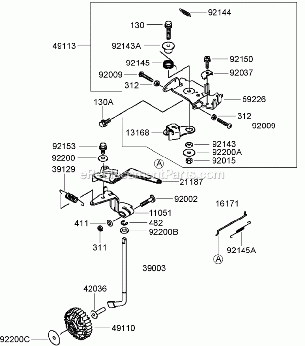 Toro 74254CP (270000001-270999999) Z589 Z Master, With 72in Turbo Force Side Discharge Mower, 2007 Control Equipment Assembly Kawasaki Fd791d-As07 Diagram