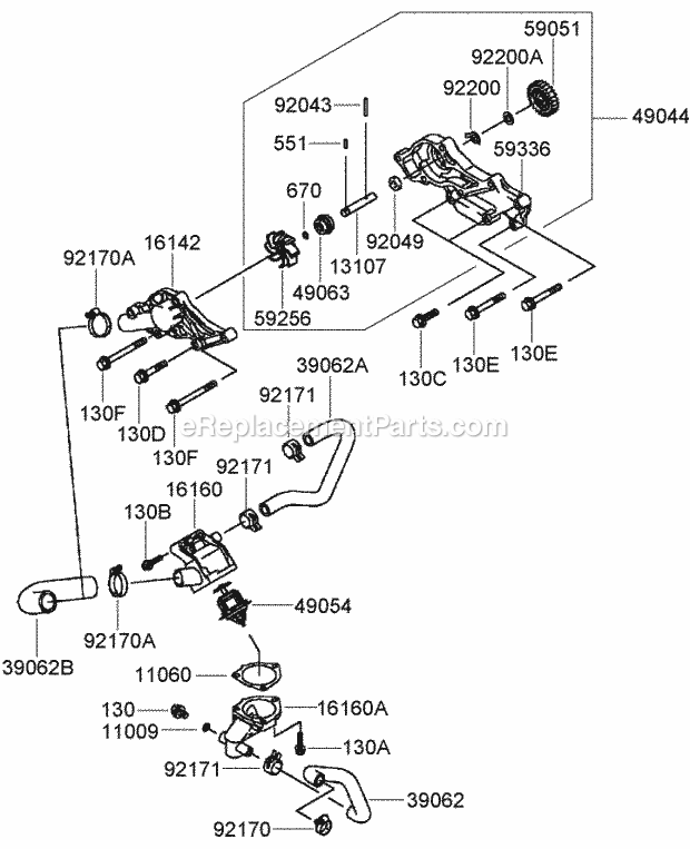 Toro 74254 (270000001-270999999) Z589 Z Master, With 72in Turbo Force Side Discharge Mower, 2007 Cooling Equipment Assembly Kawasaki Fd791d-As07 Diagram
