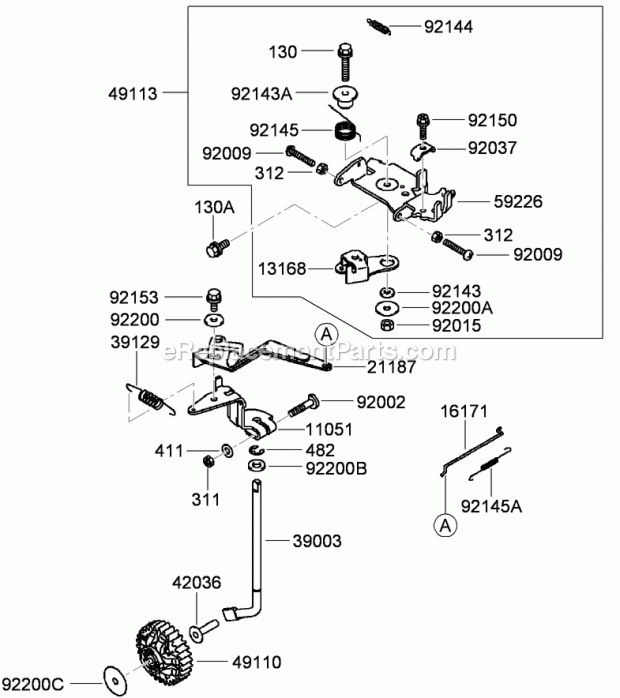 Toro 74254 (290000001-290999999) Z580 Z Master, With 72in Turbo Force Side Discharge Mower, 2009 Control Equipment Assembly Kawasaki Fd791d-As07 Diagram