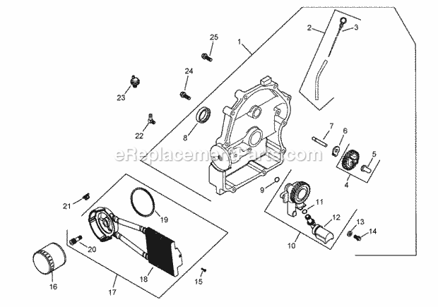Toro 74262CP (270000001-270999999) Z560 Z Master, With 60in Turbo Force Side Discharge Mower, 2007 Oil Pan and Lubrication Assembly Kohler Ch750-0010 Diagram