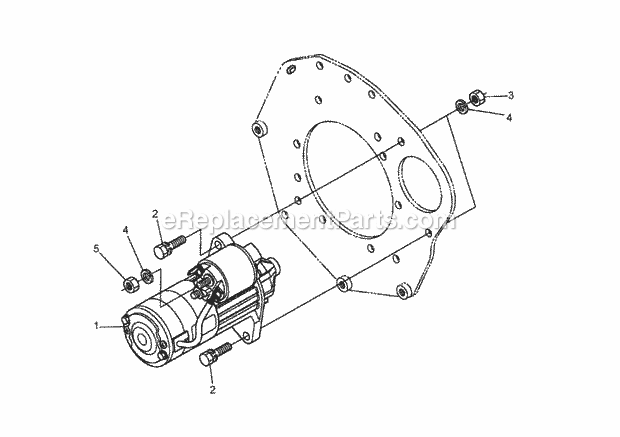 Toro 74264 (260000001-260999999) Z593-d Z Master, With 52in Turbo Force Side Discharge Mower, 2006 Starter Installation Assembly Diagram