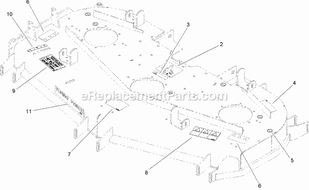 Toro 74265TE (260000001-260999999) Z593-d Z Master, With 152cm Turbo Force Side Discharge Mower, 2006 Deck Assembly No. 108-5944 Diagram