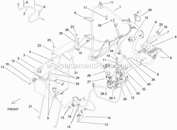 Toro 74265TE (270000001-270999999) Z593-d Z Master, With 152cm Turbo Force Side Discharge Mower, 2007 Electrical Assembly Diagram