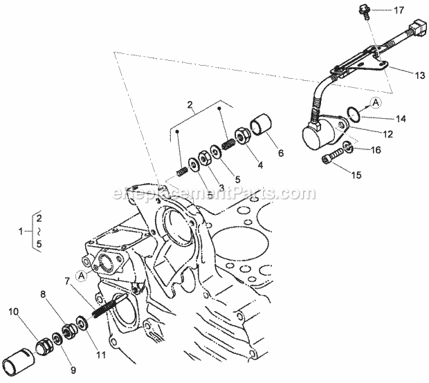 Toro 74267CP (290000001-290999999) Z580-d Z Master, With 60in Turbo Force Side Discharge Mower, 2009 Idle Apparatus and Stop Solenoid Assembly Diagram