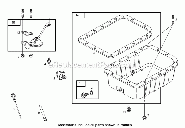 Toro 74268 (250000001-250999999) Z597-d Z Master, With 60in Turbo Force Side Discharge Mower, 2005 Oil Pan Assembly Diagram