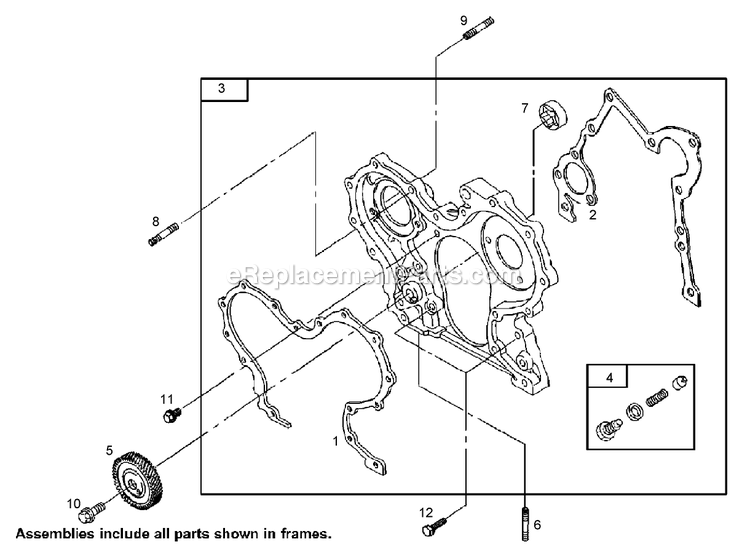 Toro 74268 (260000001-260999999)(2006) Z597-D Z Master, With 60in Turbo Force Side Discharge Mower Gear Housing Assembly Diagram