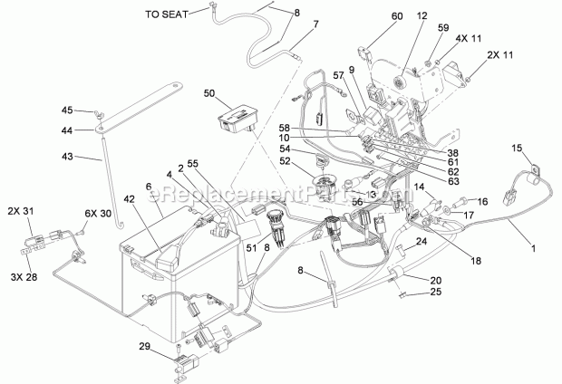 Toro 74268 (290000001-290999999) Z590-d Z Master, With 60in Turbo Force Side Discharge Mower, 2009 Electrical Assembly Diagram