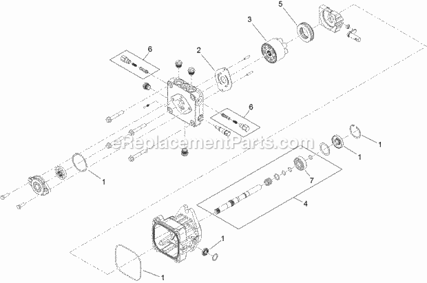 Toro 74268 (312000001-312999999) Z Master Professional 7000 Series Riding Mower, With 60in Turbo Force Side Discharge Mower, 201 Hydraulic Pump Assembly No. 103-2978 Diagram