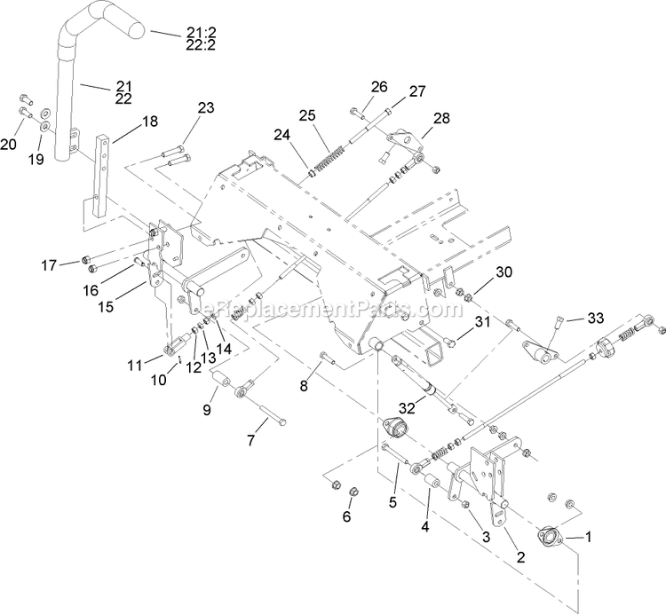 Toro 74269 (240000001-240999999)(2004) Z597-D Z Master, With 72in Turbo Force Side Discharge Mower Motion Control Assembly Diagram