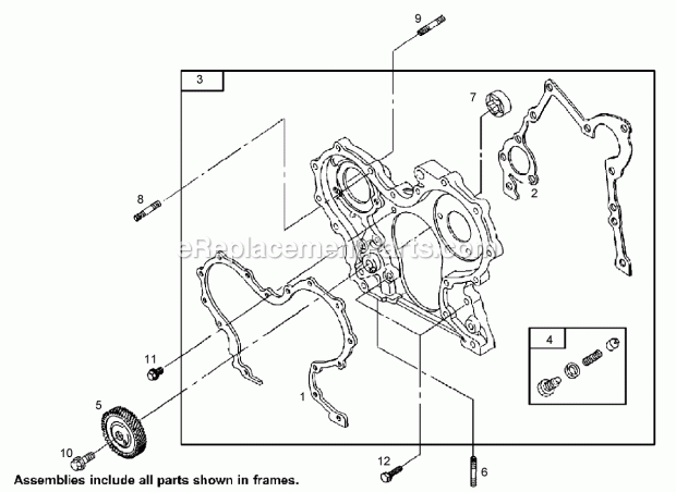 Toro 74269 (290000001-290999999) Z590-d Z Master, With 72in Turbo Force Side Discharge Mower, 2009 Gear Housing Assembly Diagram