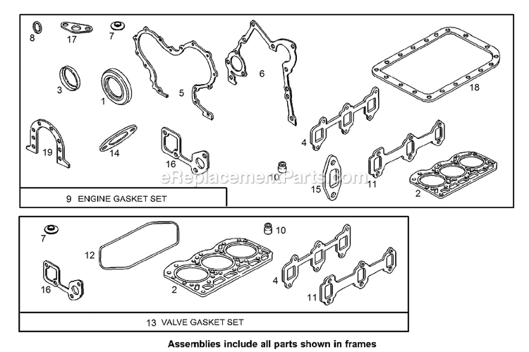 Toro 74269 (311000001-311999999)(2011) Z590-D Z Master, With 72in Turbo Force Side Discharge Mower Gasket Assembly Diagram