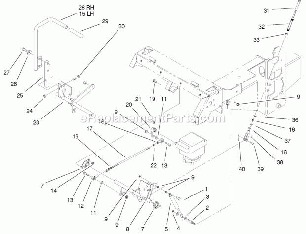 Toro 74270 (210000001-210999999) Z147 Z Master, With 112cm Sfs Side Discharge Mower, 2001 Motion Control System Assembly Diagram