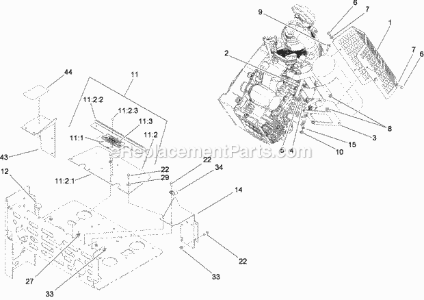 Toro 74272 (280000001-280999999) Z550 Z Master, With 60in Turbo Force Side Discharge Mower, 2008 Guard Assembly Diagram
