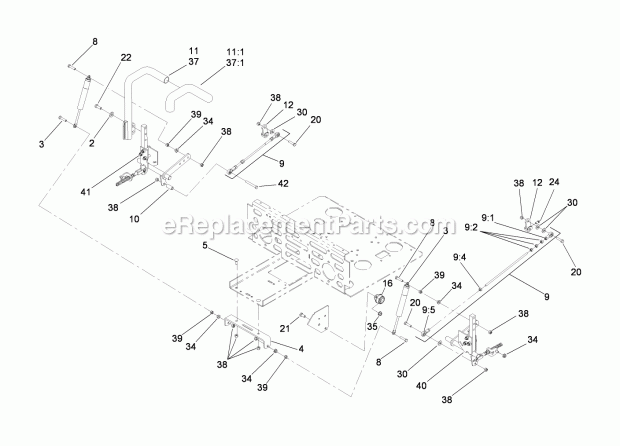 Toro 74273 (280000001-280999999) Z550 Z Master, With 72in Turbo Force Side Discharge Mower, 2008 Steering Control Assembly Diagram