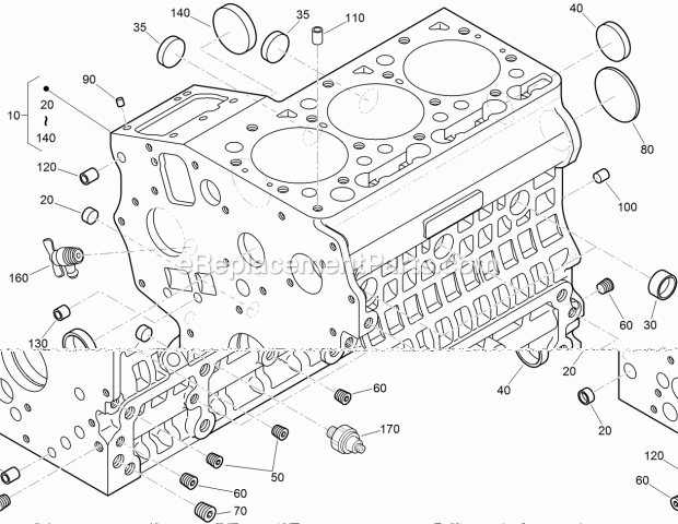 Toro 74274 (315000001-315999999) Z Master Professional 7000 Series Riding Mower, With 72in Turbo Force Side Discharge Mower, 201 Crankcase Assembly Diagram