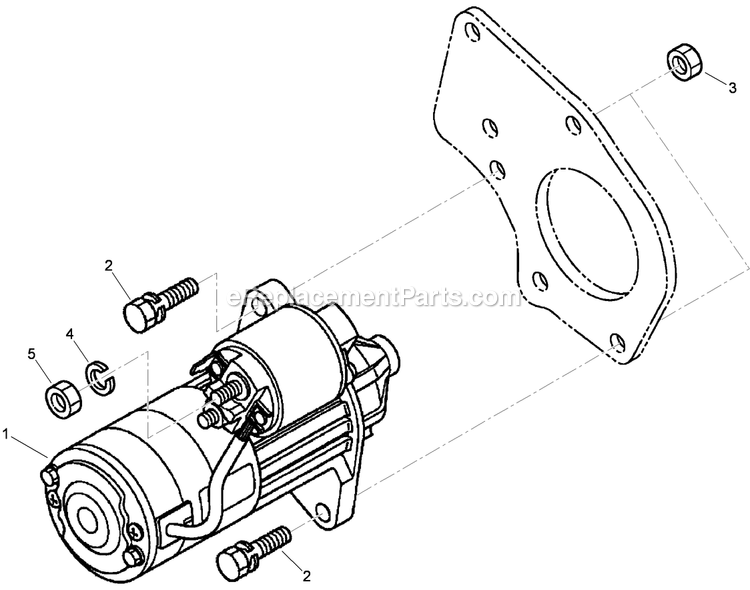 Toro 74279TE (313000001-313999999)(2013) Z Master Professional 7000 Series , With 52in Rear Discharge Mower Riding Mower Starter Assembly Diagram