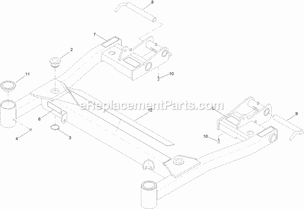 Toro 74310 (314000001-314999999) Z Master 8000 Series Riding Mower, With 42in Direct-collect Cutting Unit, 2014 Deck Support Assembly No. 103-9481 Diagram