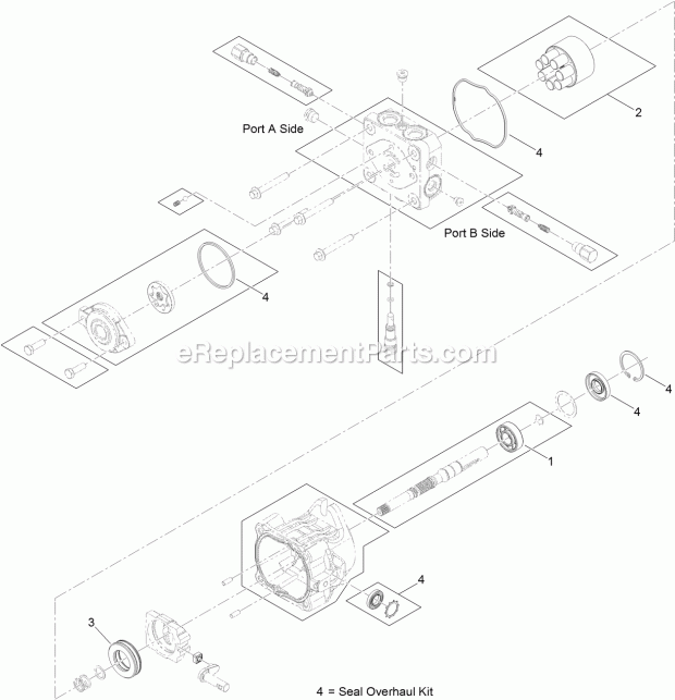 Toro 74311TE (316000001-316999999) Z Master 8000 Series Riding Mower, With 122cm Cutting Unit, 2016 Hydraulic Pump Assembly No. 116-7836 Diagram