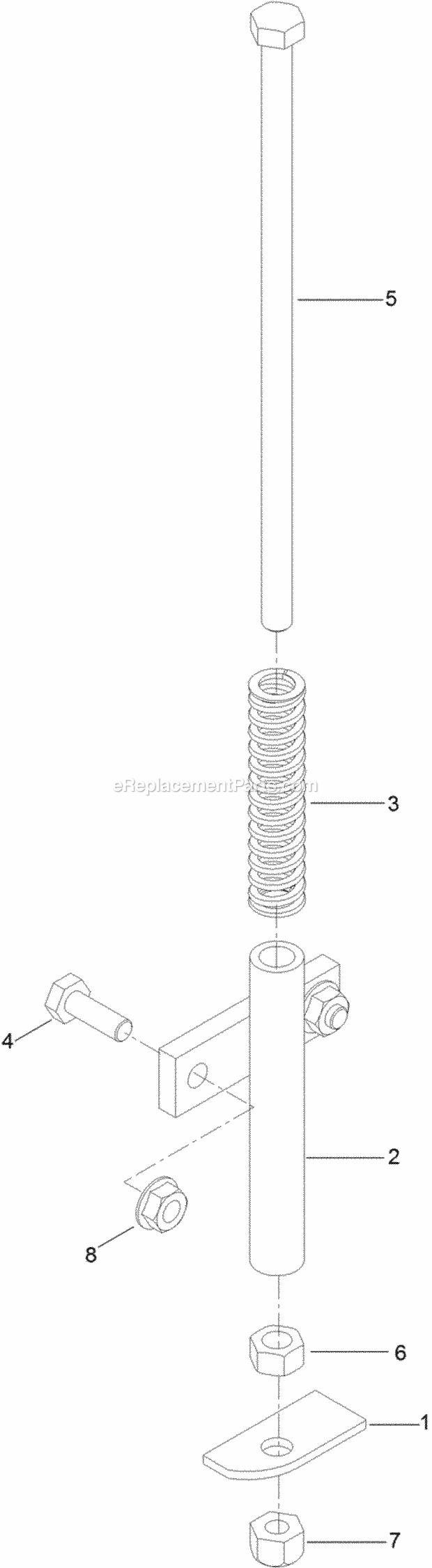 Toro 74312 (400000000-999999999) Z Master 8000 Series Riding Mower, With 48in Cutting Unit, 2017 Hopper Switch Actuator Assembly No. 103-8528 Diagram