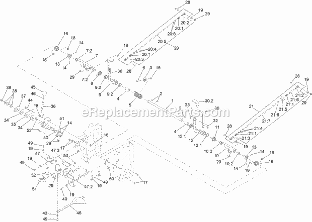 Toro 74312 (400000000-999999999) Z Master 8000 Series Riding Mower, With 48in Cutting Unit, 2017 Speed Control Assembly Diagram