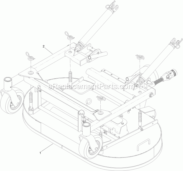 Toro 74312 (400000000-999999999) Z Master 8000 Series Riding Mower, With 48in Cutting Unit, 2017 Deck Mounting Assembly Diagram