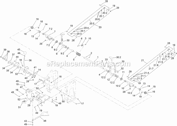 Toro 74313 (316000001-316999999) Z Master 8000 Series Riding Mower, With 48in Direct-collect Cutting Unit, 2016 Speed Control Assembly Diagram