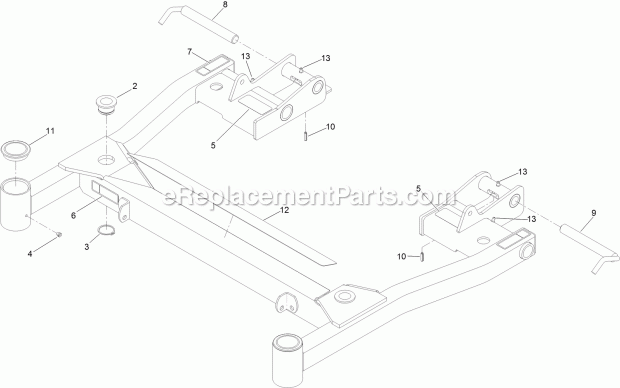 Toro 74315 (400000000-999999999) Z Master 8000 Series Riding Mower, With 42in Cutting Unit, 2017 Deck Support W/Decals Assembly No. 103-9481 Diagram