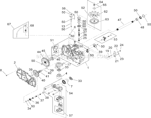 Toro 74360 (280000001-280999999)(2008) Lawn Tractor Lh Hydro Assembly No. 110-6770 Diagram