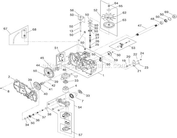 Toro 74366 (310000001-310999999)(2010) Lawn Tractor Lh Hydro Assembly No. 110-6770 Diagram