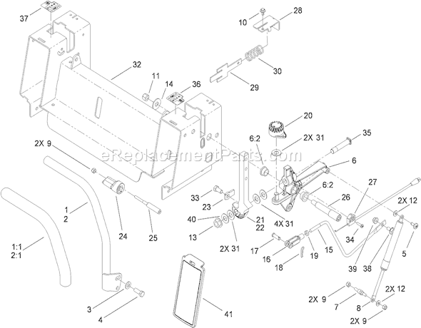 Toro 74366 (310000001-310999999)(2010) Lawn Tractor Motion Control Assembly Diagram