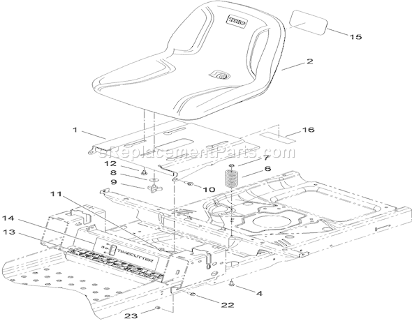 Toro 74366 (310000001-310999999)(2010) Lawn Tractor Seat Assembly Diagram