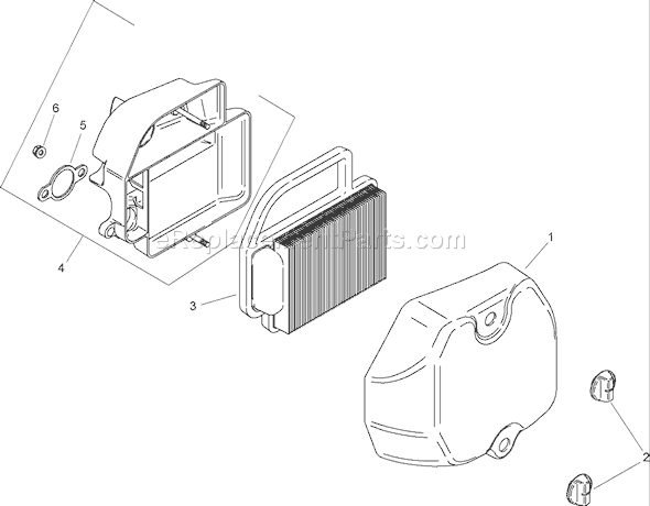 Toro 74370 (280000001-280999999)(2008) Lawn Tractor Air Intake and Filtration Assembly Kohler Sv610-0020 Diagram