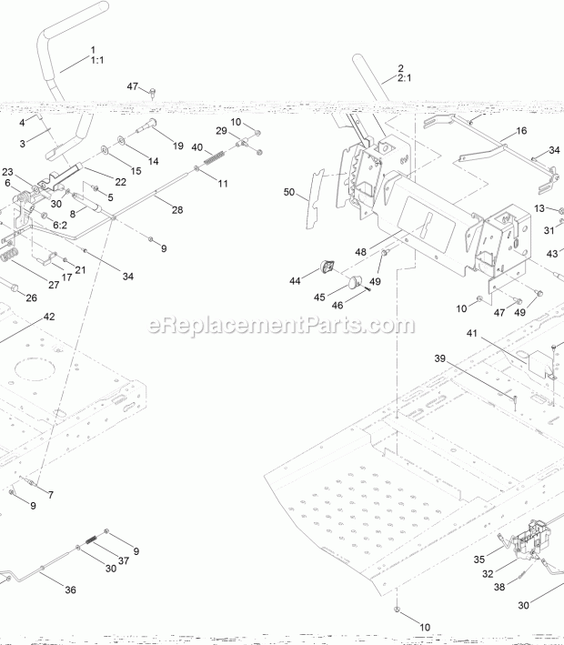 Toro 74385 (313000001-313999999) Timecutter Zs 3200 Riding Mower, 2013 Motion Control Assembly Diagram