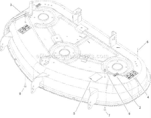 Toro 74391 (270000001-270999999)(2007) Lawn Tractor 50 Inch Deck Assembly No. 110-6790 Diagram