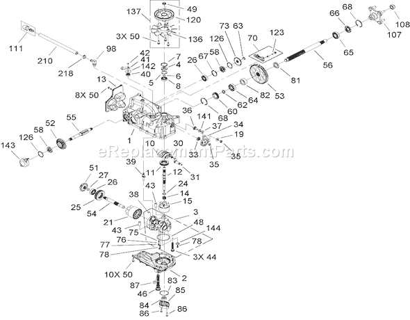 Toro 74406 (280000001-280999999)(2008) Lawn Tractor Lh Hydro Assembly No. 108-8507 Diagram