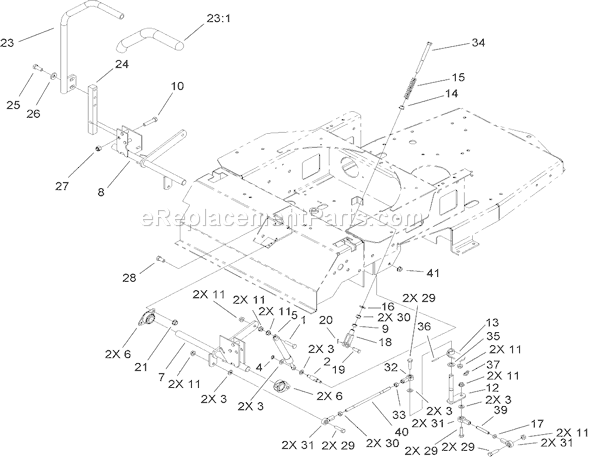 Toro 74407 (260000001-260999999)(2006) Lawn Tractor Motion Control Assembly Diagram