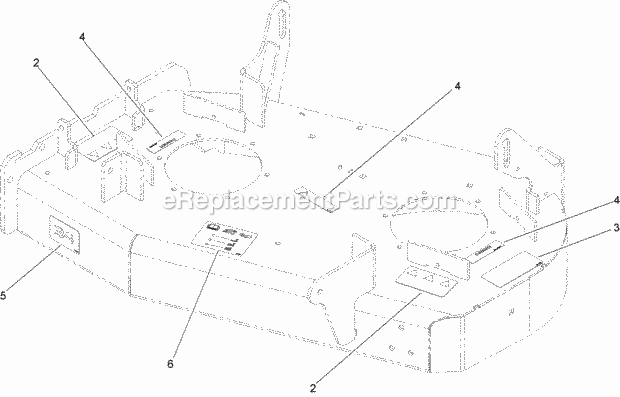 Toro 74408TE (270000701-270999999) Z334 Z Master, With 86cm 7-gauge Side Discharge Mower, 2007 Deck Decal Assembly No. 114-0521 Diagram